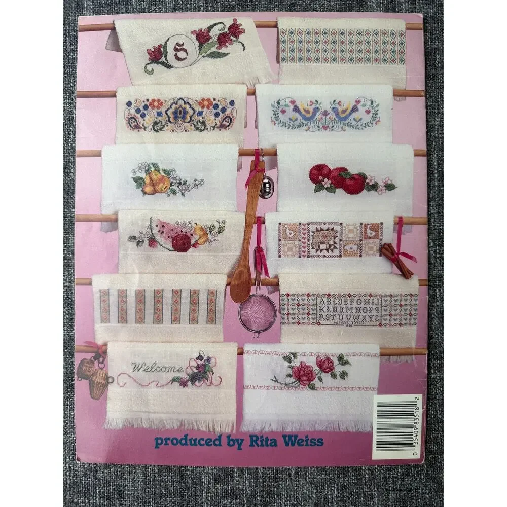 Vintage Cross Stitch Towel Pattern Booklets Sam Hawkins ASN 3503 3512 3518 Lot